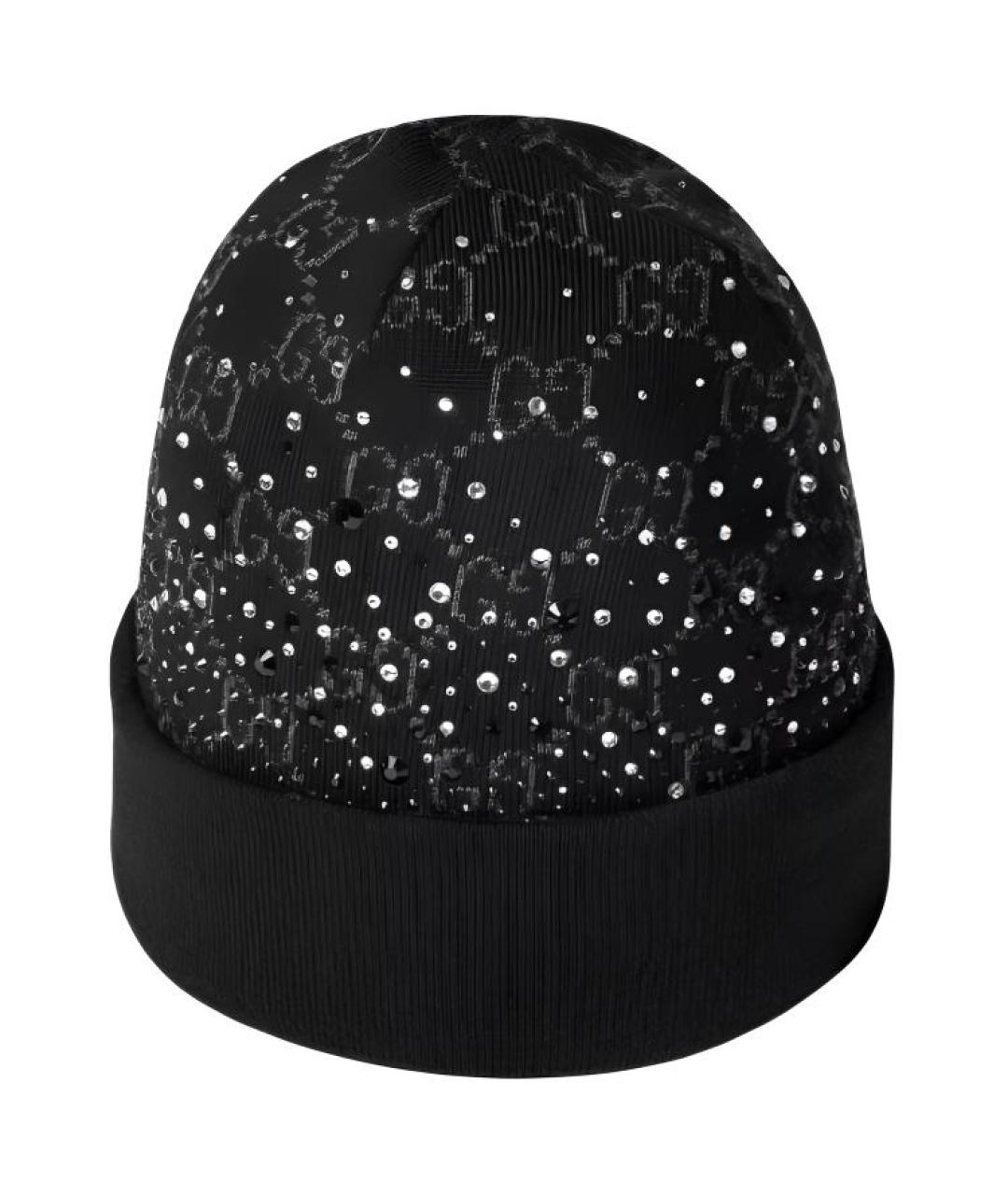 GUCCI Черная шерстяная шапка, фото 2