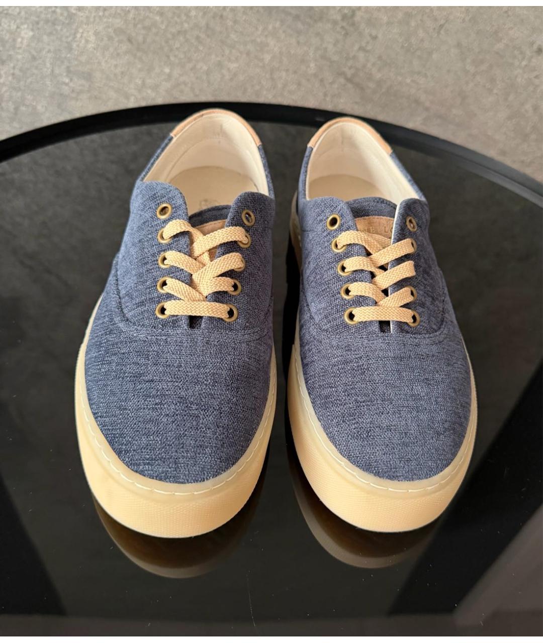 BRUNELLO CUCINELLI Синие текстильные кеды, фото 2