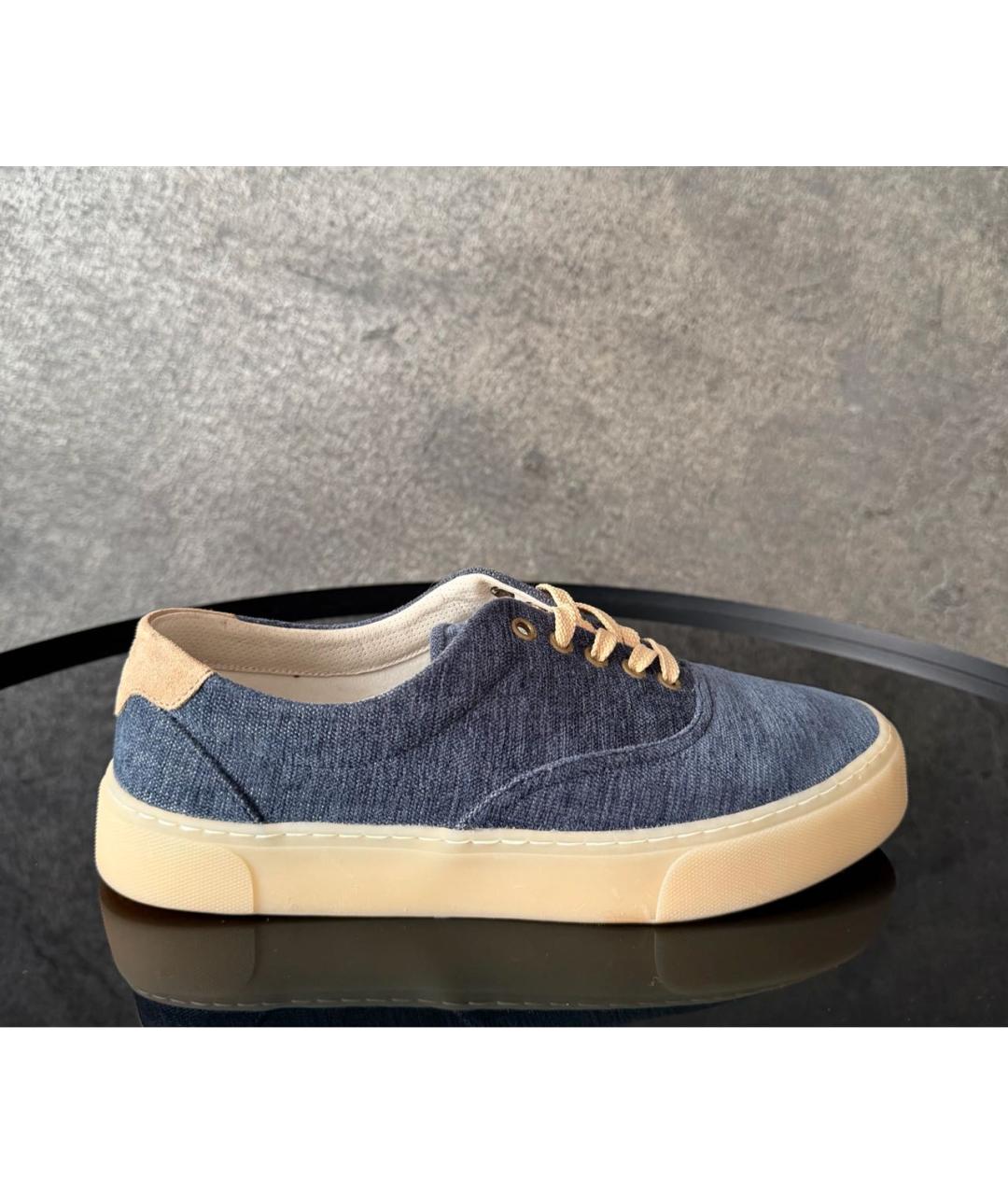 BRUNELLO CUCINELLI Синие текстильные кеды, фото 9