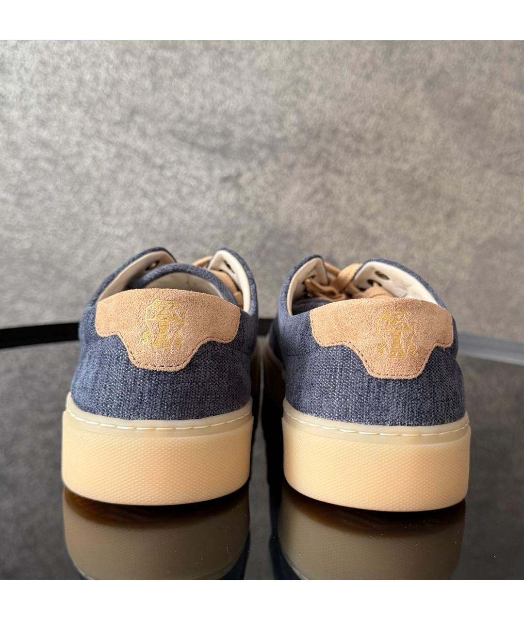 BRUNELLO CUCINELLI Синие текстильные кеды, фото 4