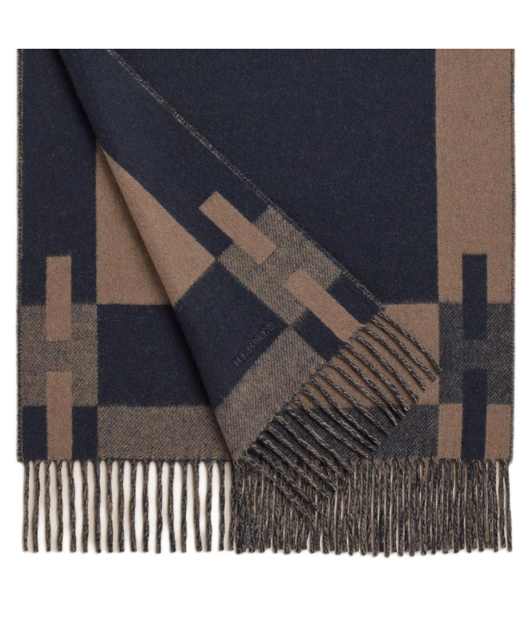 HERMES Мульти кашемировый шарф, фото 2