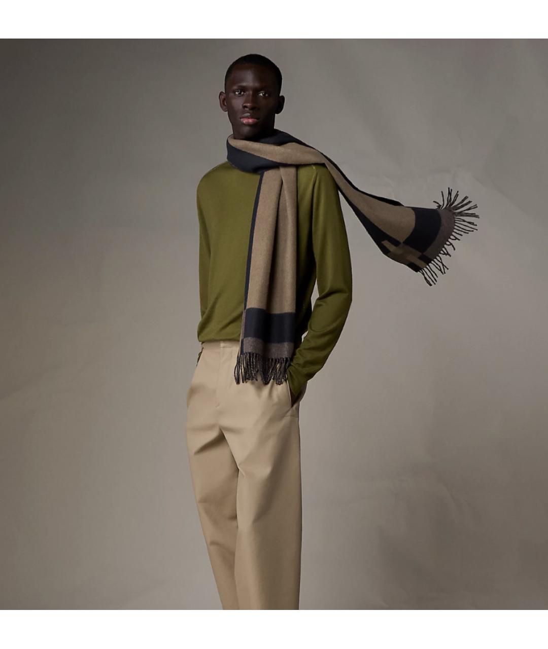 HERMES Мульти кашемировый шарф, фото 3