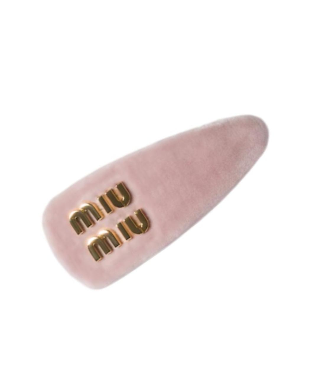 MIU MIU Розовая заколка, фото 3