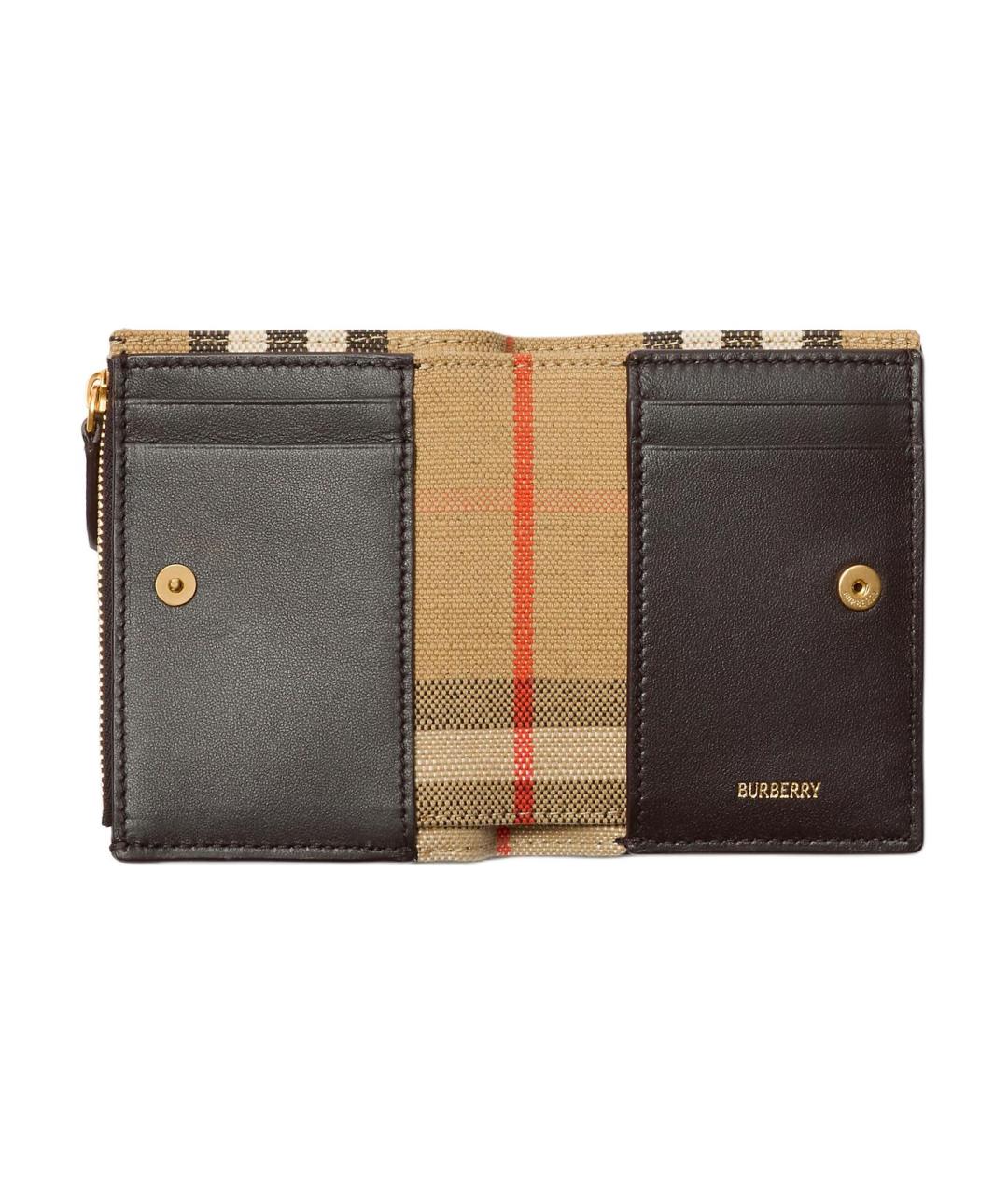 BURBERRY Коричневый кожаный кошелек, фото 3