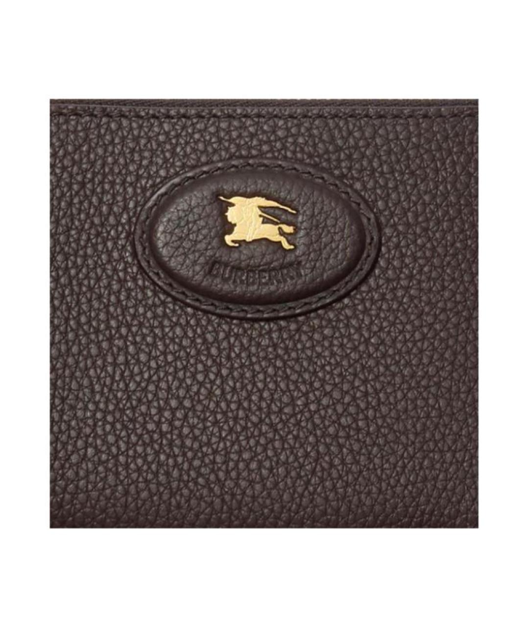 BURBERRY Коричневый кожаный кошелек, фото 4