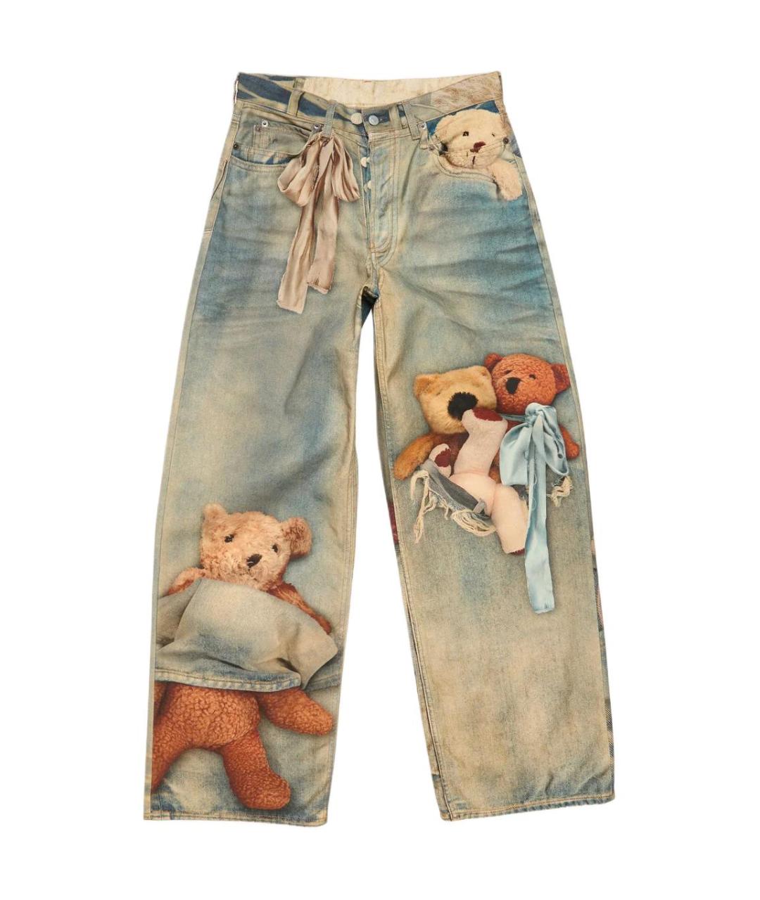 ACNE STUDIOS Голубые прямые джинсы, фото 1