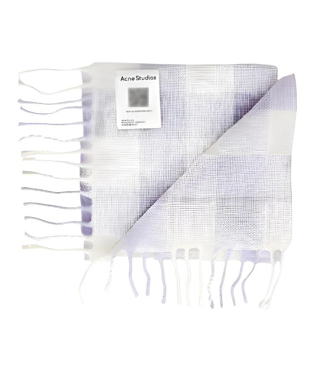 ACNE STUDIOS Фиолетовый шерстяной шарф, фото 3