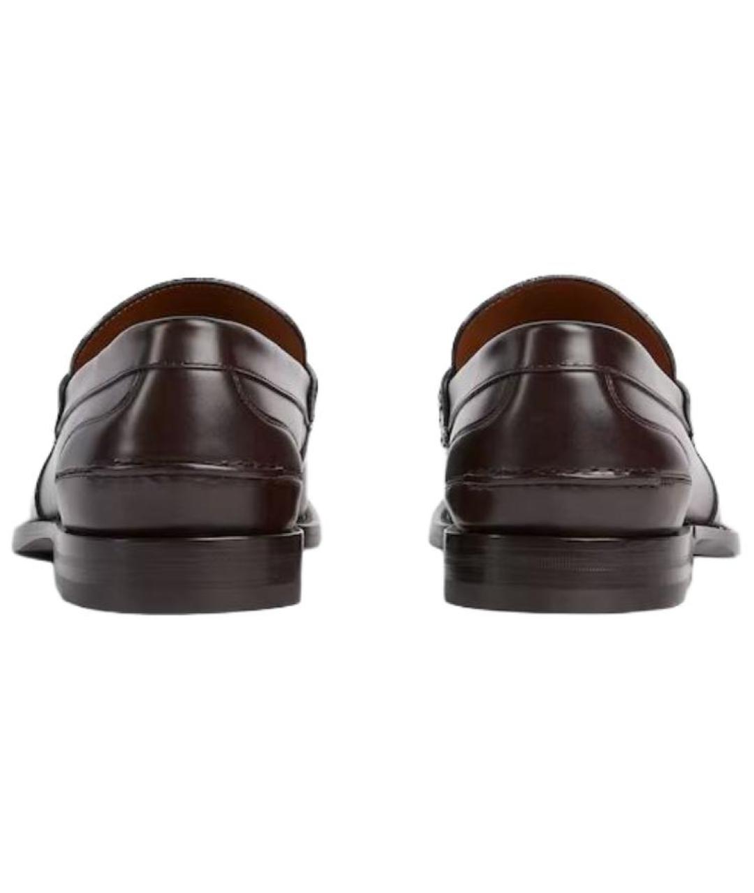 GUCCI Коричневые кожаные лоферы, фото 5