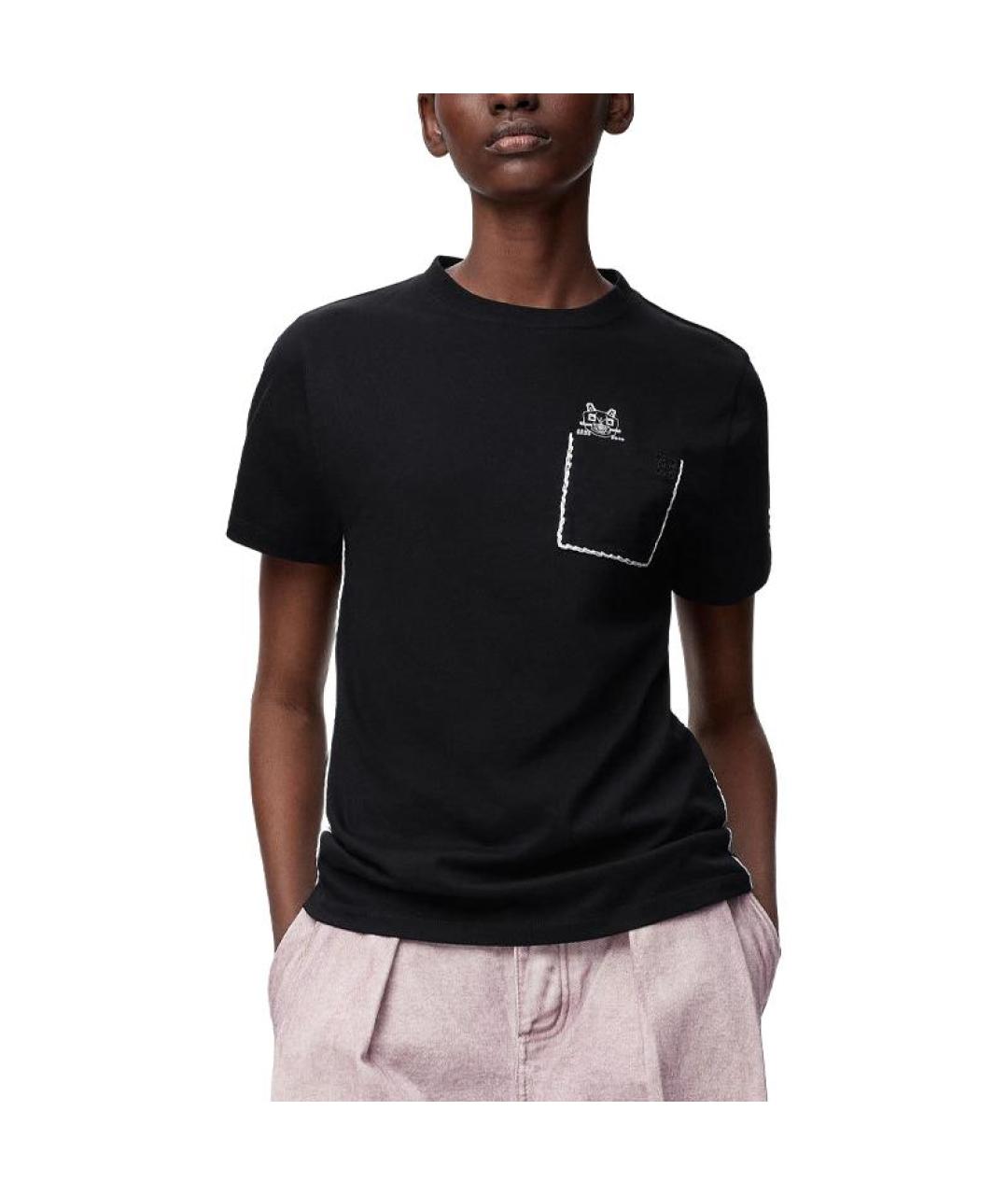 LOEWE Черная футболка, фото 2