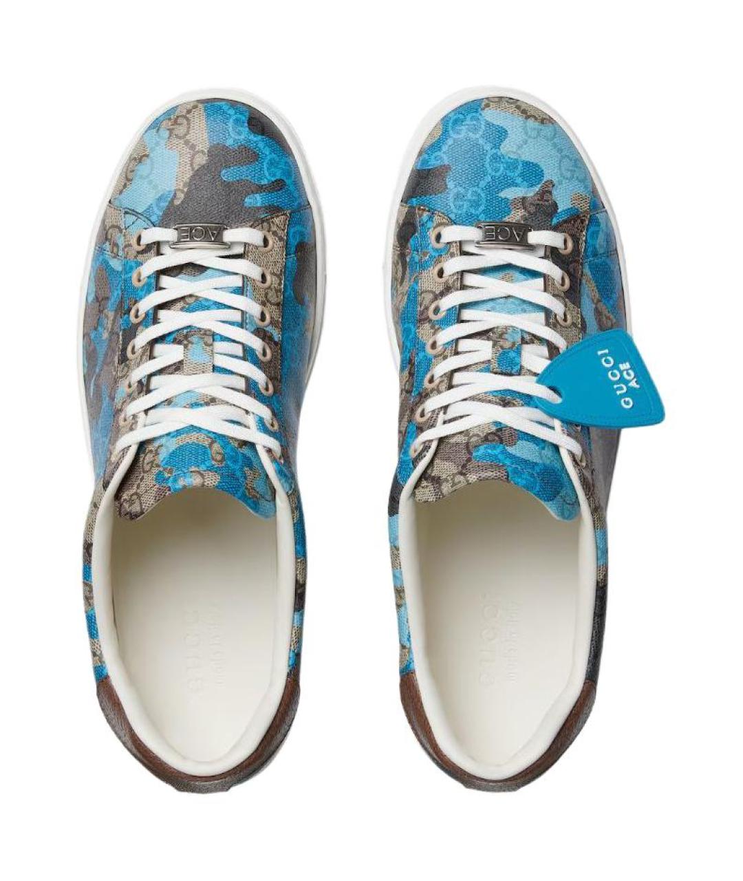 GUCCI Синие низкие кроссовки / кеды, фото 3