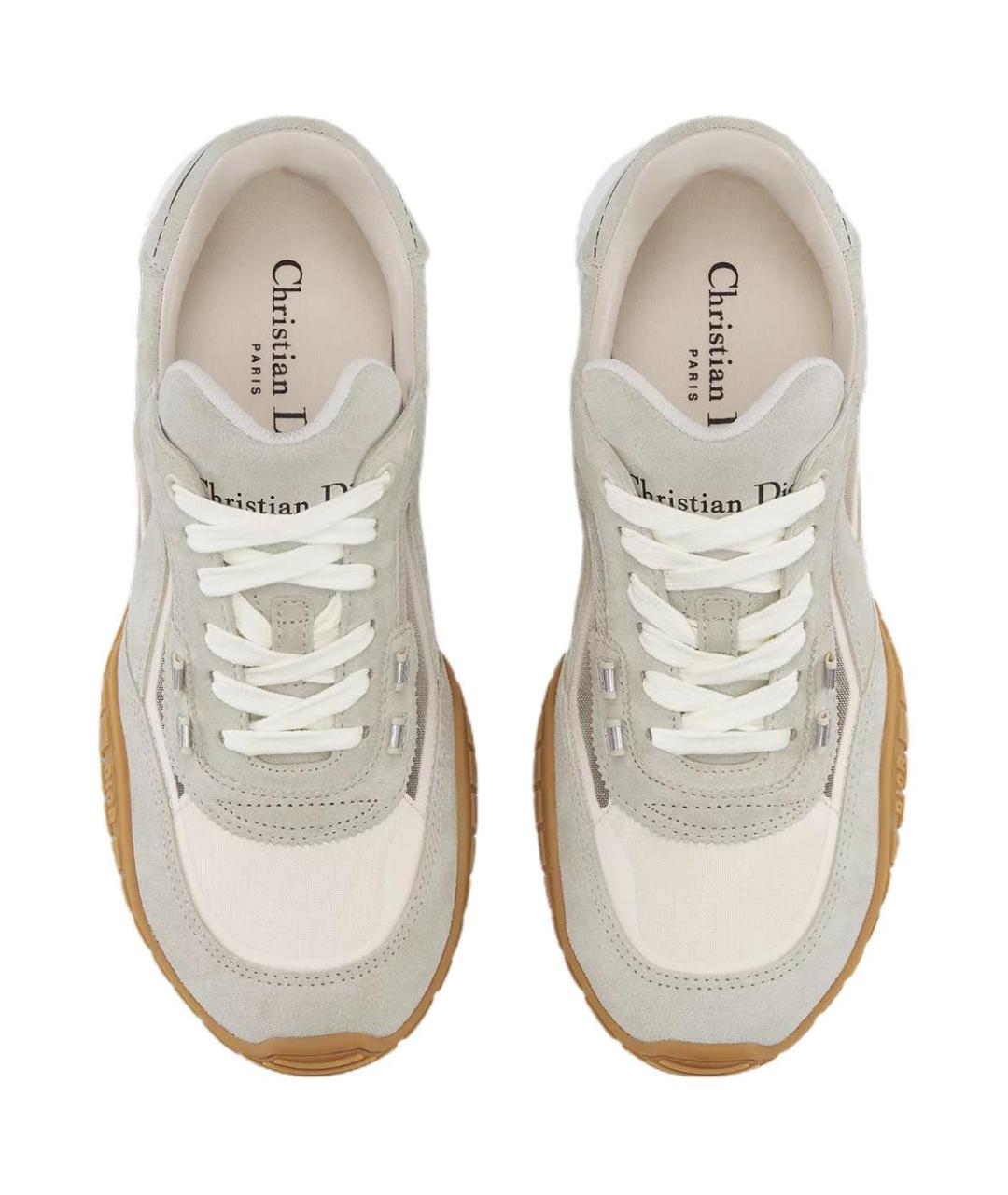 CHRISTIAN DIOR Серые замшевые кроссовки, фото 4