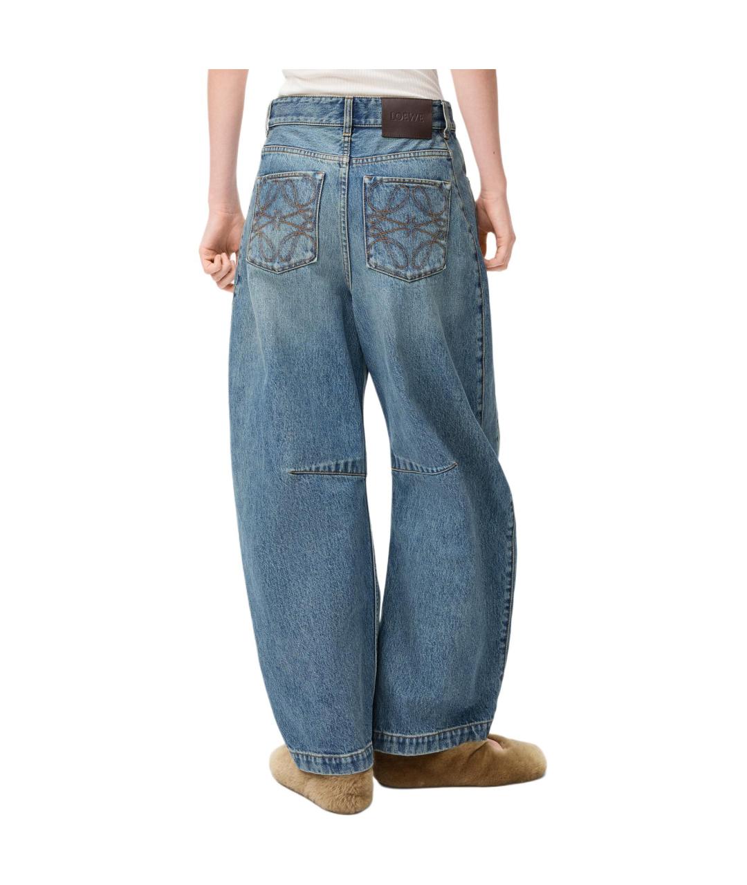 LOEWE Синие хлопковые прямые джинсы, фото 3