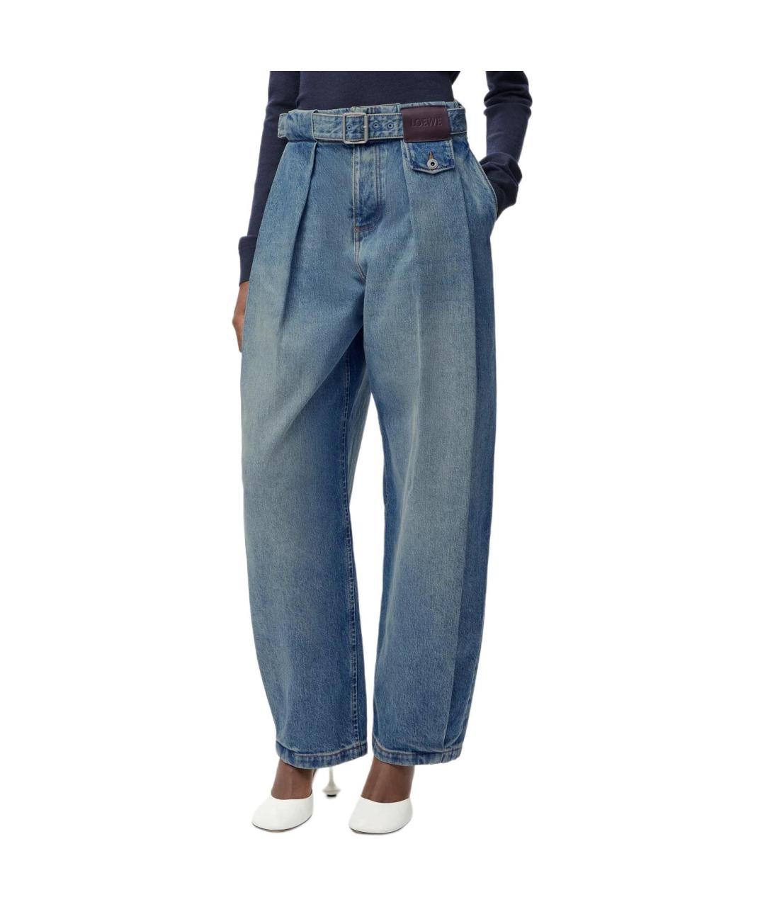 LOEWE Синие прямые джинсы, фото 2
