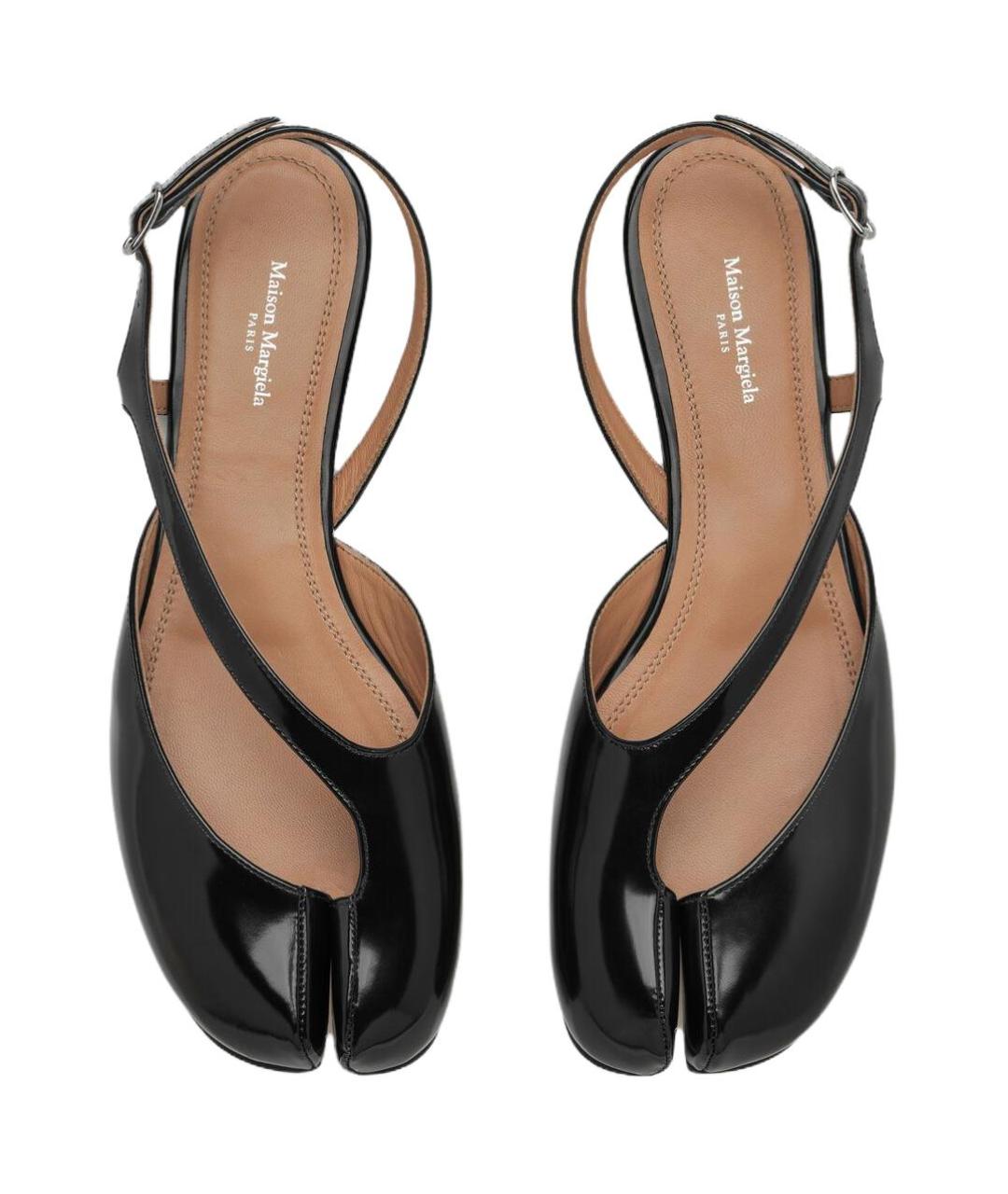 MAISON MARGIELA Черные балетки из лакированной кожи, фото 4