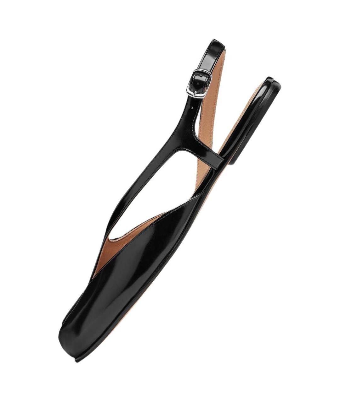 MAISON MARGIELA Черные балетки из лакированной кожи, фото 2