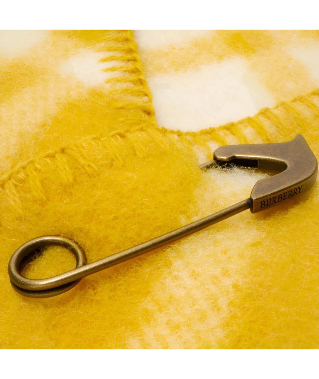 BURBERRY Желтый шарф, фото 3