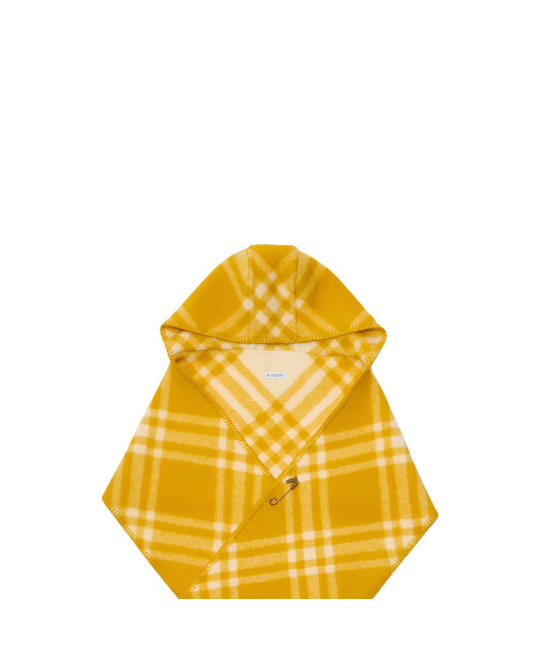 BURBERRY Желтый шарф, фото 2