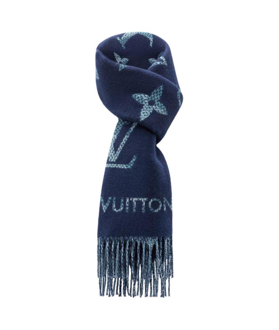 LOUIS VUITTON Синий шарф, фото 2