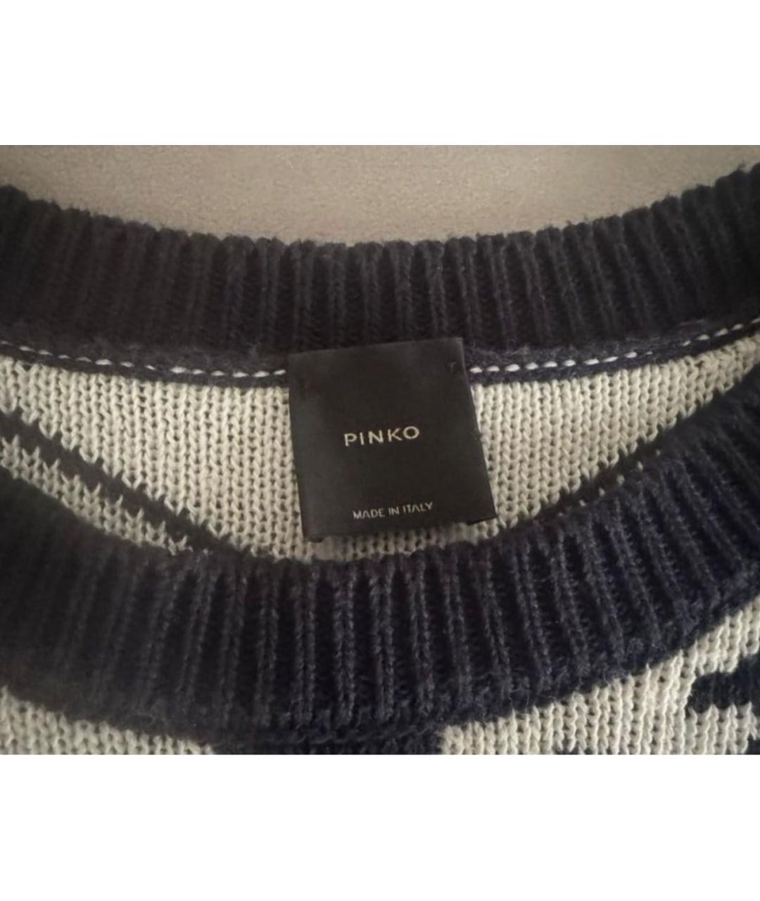 PINKO Черный хлопковый джемпер / свитер, фото 3