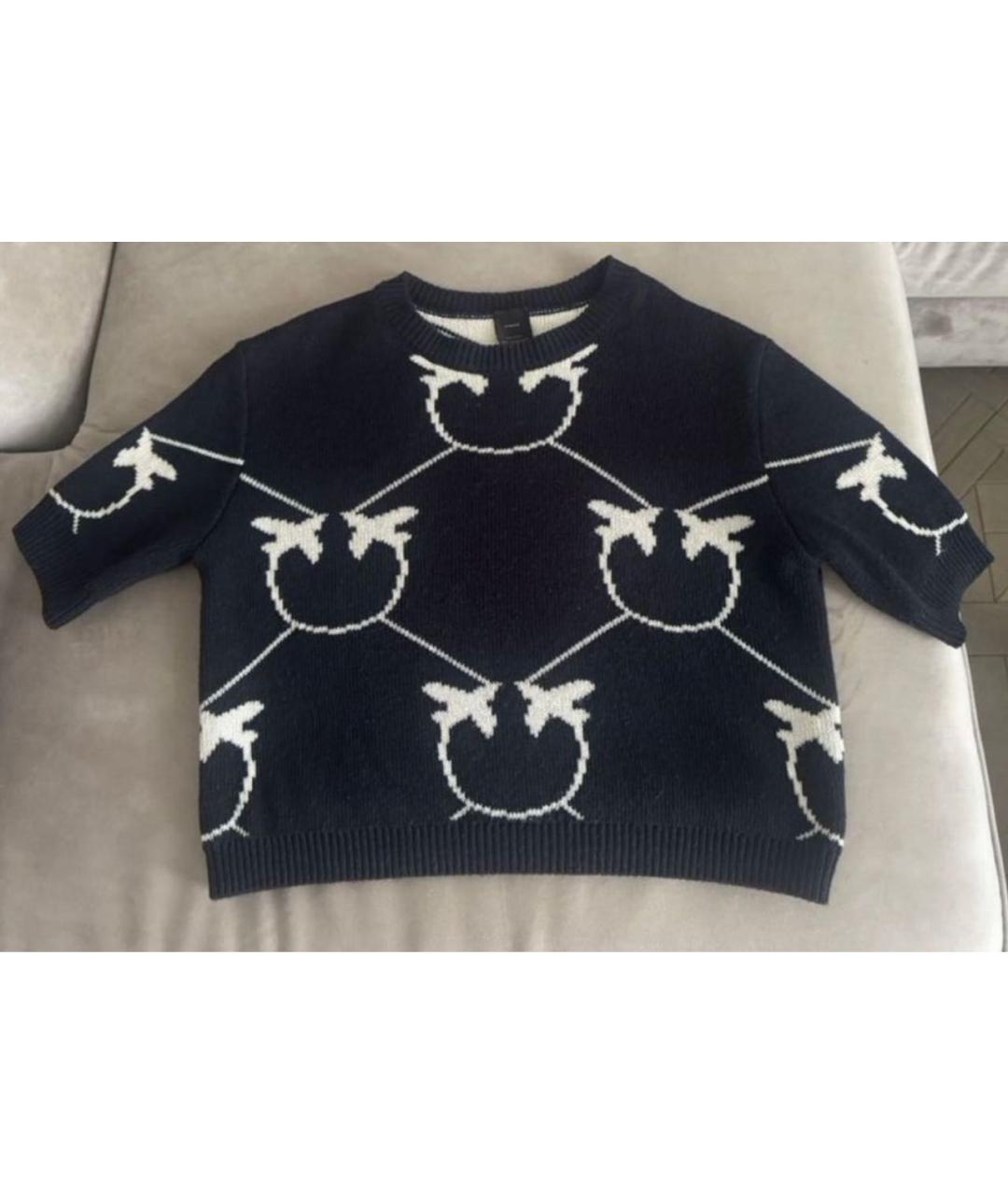 PINKO Черный хлопковый джемпер / свитер, фото 5