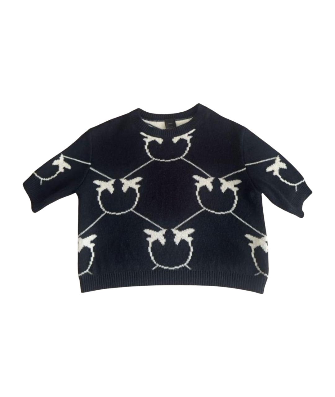 PINKO Черный хлопковый джемпер / свитер, фото 1