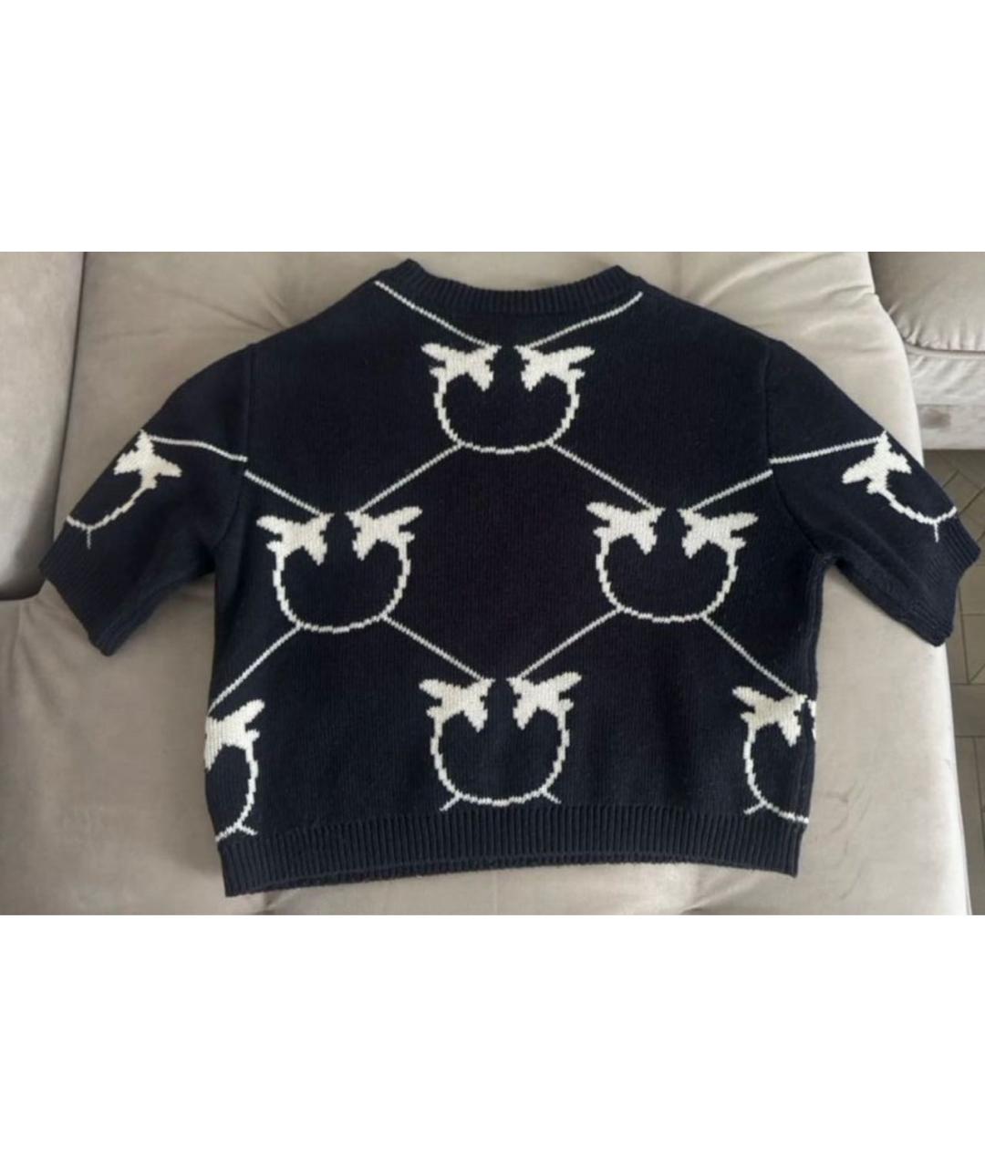 PINKO Черный хлопковый джемпер / свитер, фото 2