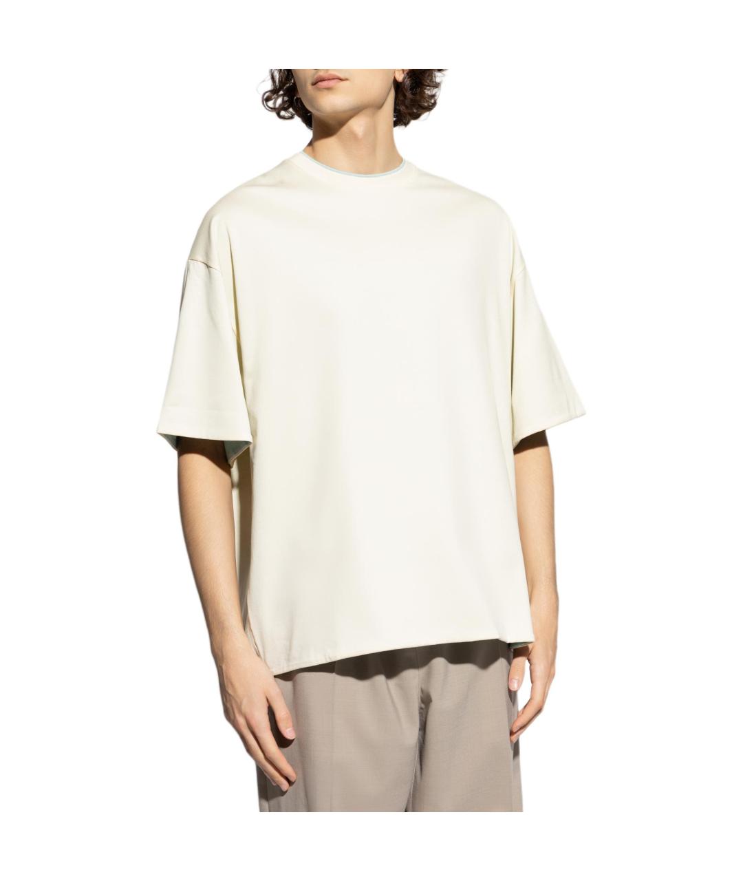 JIL SANDER Бежевая футболка, фото 3