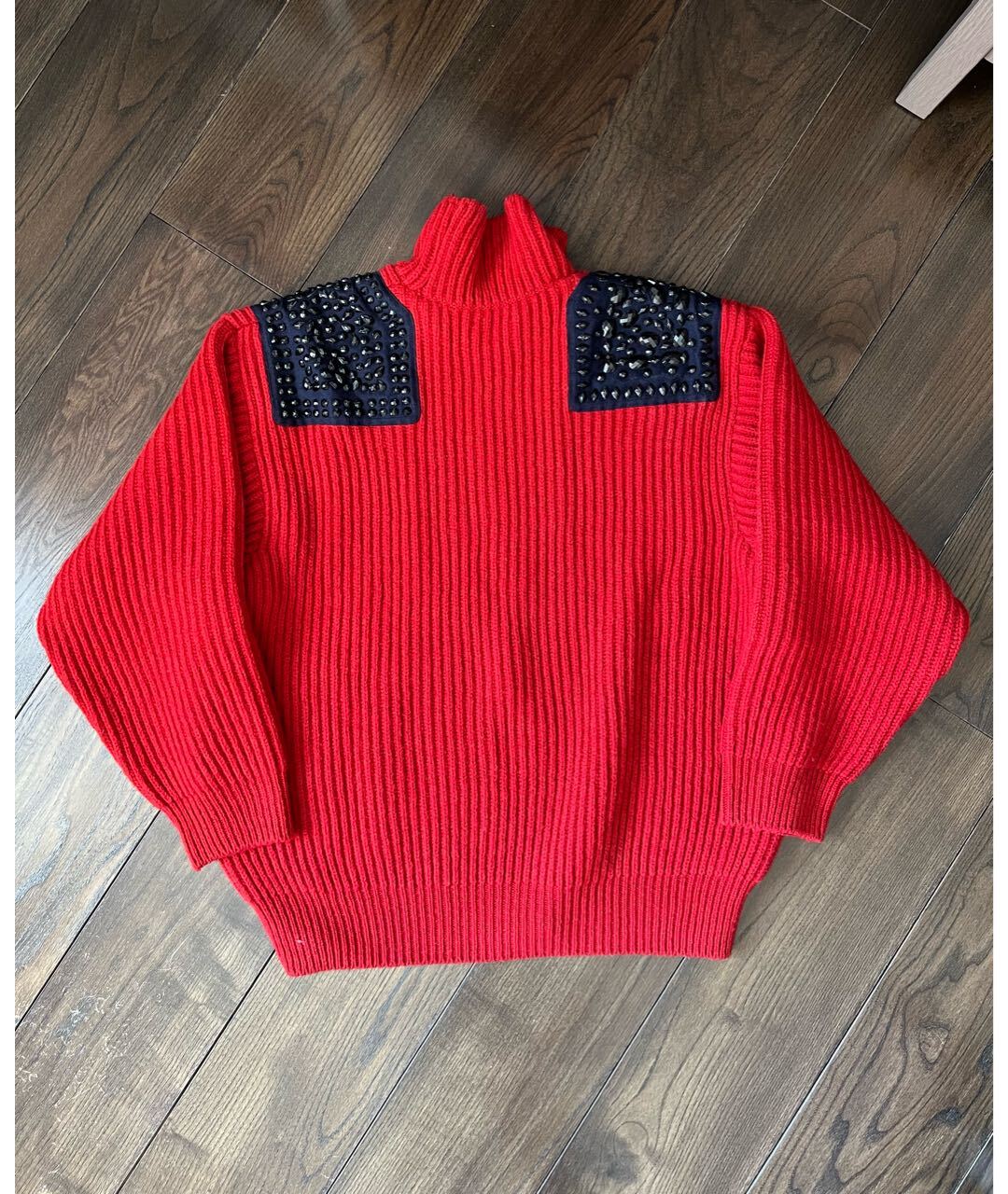 KOLOR Красный шерстяной джемпер / свитер, фото 8