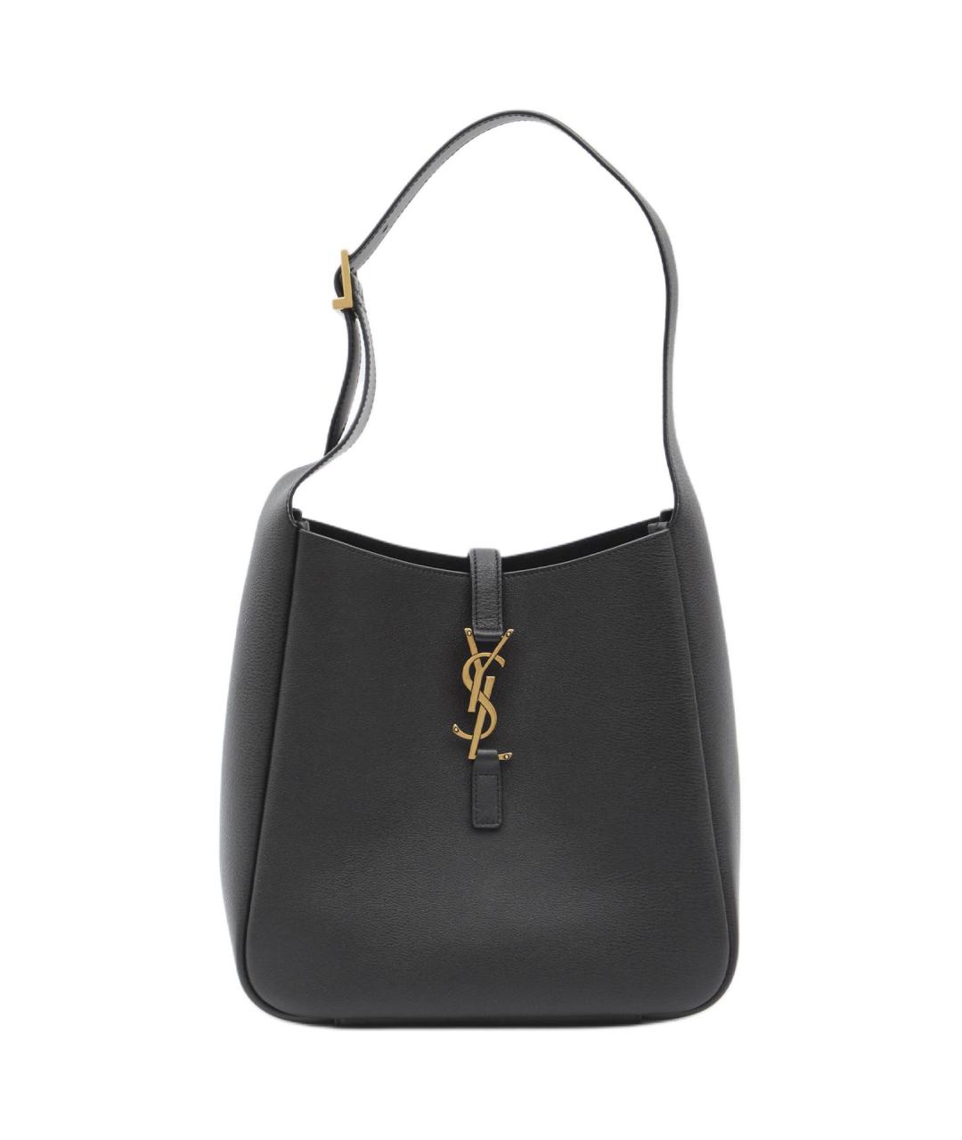 SAINT LAURENT Черная кожаная сумка через плечо, фото 1