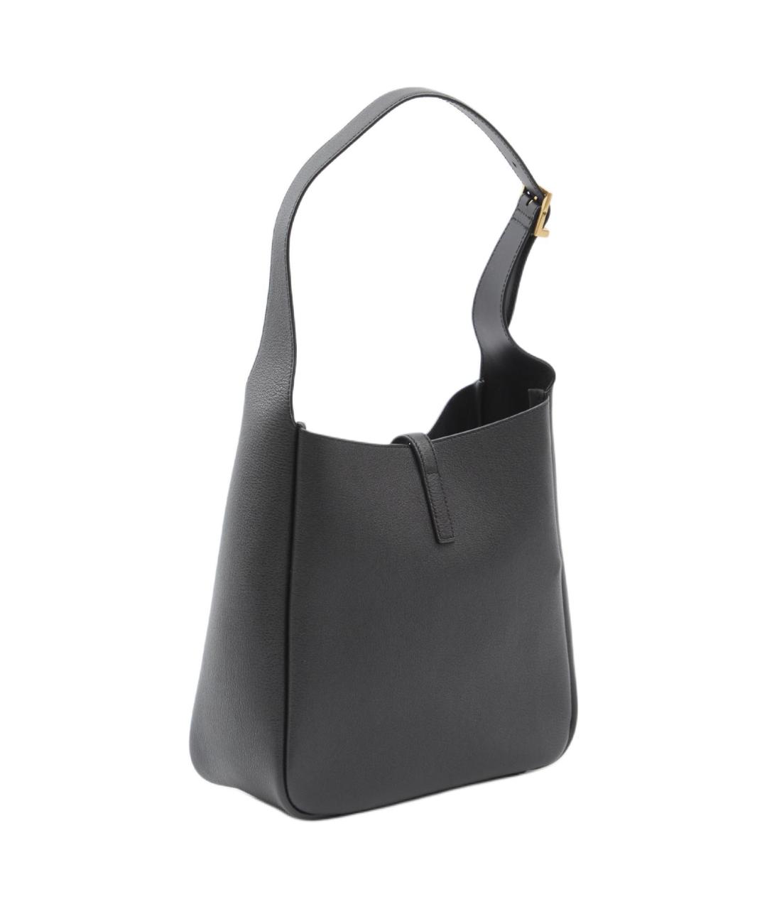 SAINT LAURENT Черная кожаная сумка через плечо, фото 2