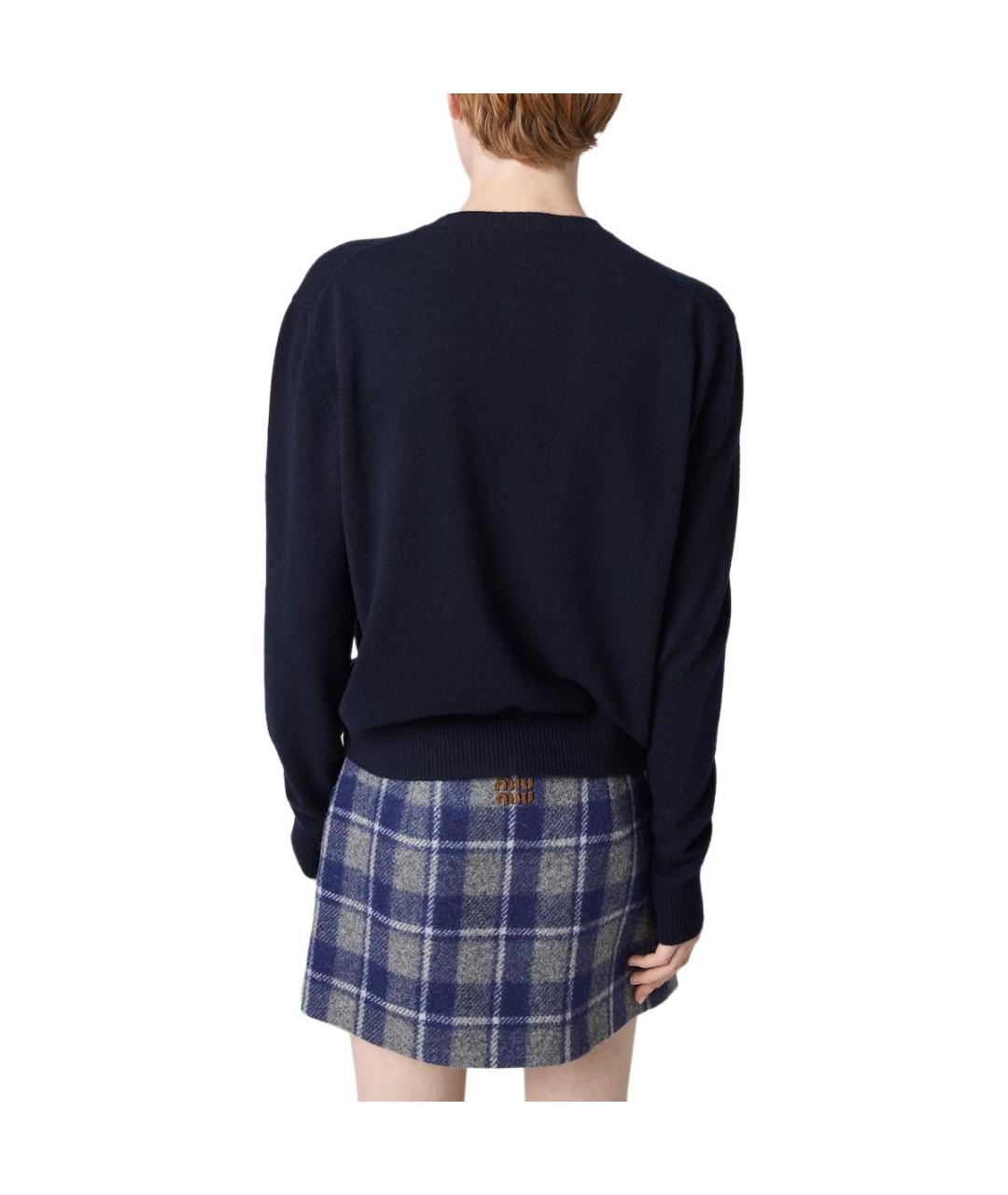 MIU MIU Темно-синий кашемировый джемпер / свитер, фото 2