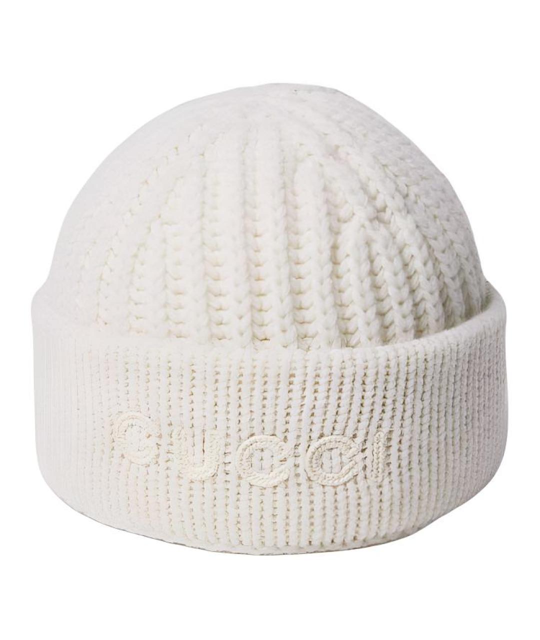 GUCCI Белая кашемировая шапка, фото 1