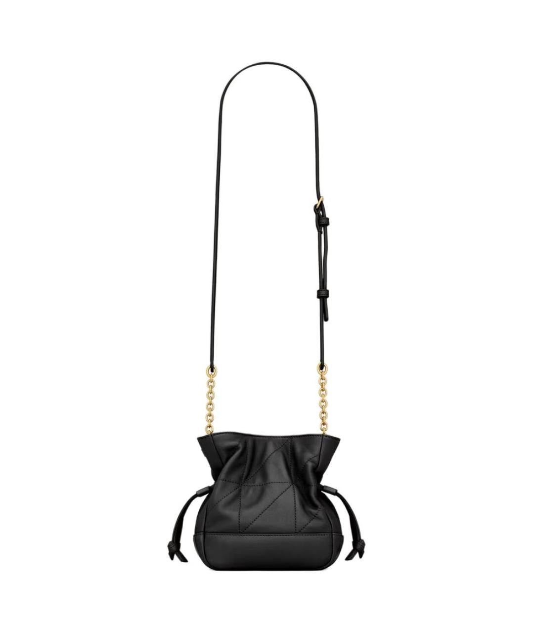 SAINT LAURENT Черная кожаная сумка через плечо, фото 2