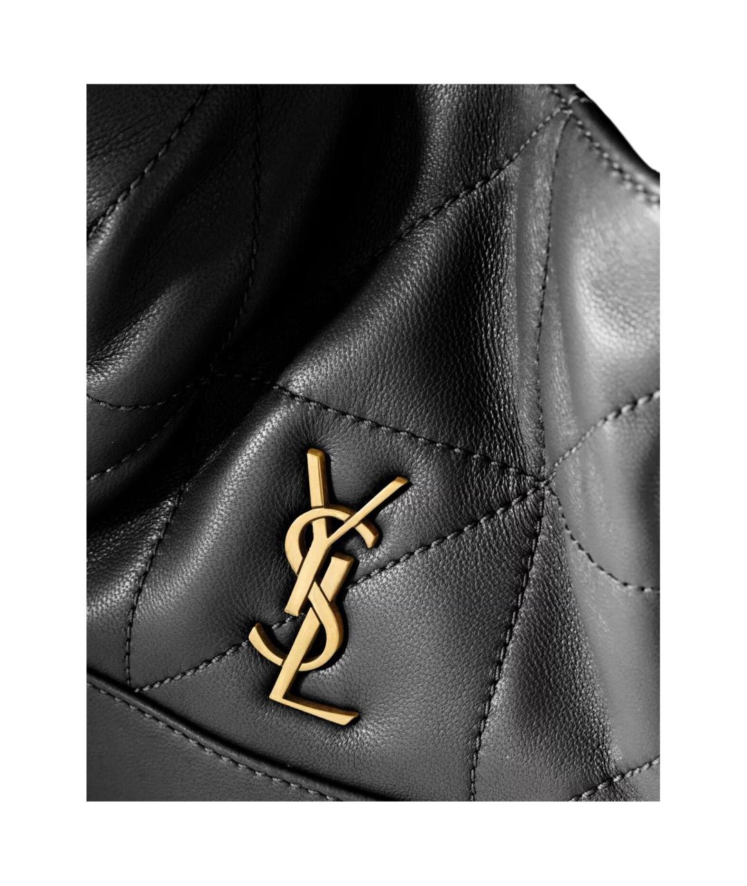 SAINT LAURENT Черная кожаная сумка через плечо, фото 5