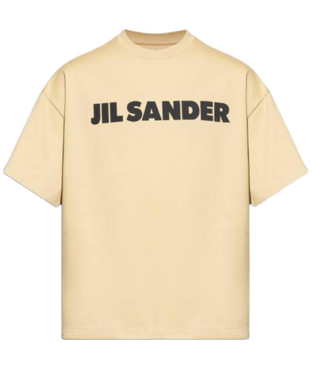 JIL SANDER Бежевая хлопковая футболка, фото 1