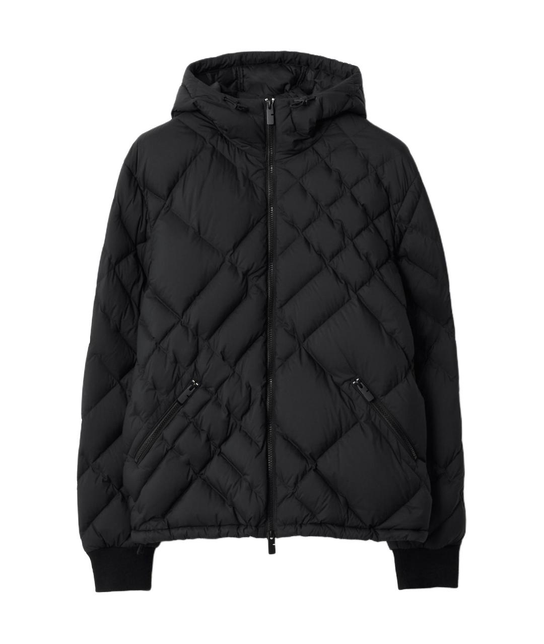 BURBERRY Черная полиамидовая куртка, фото 1