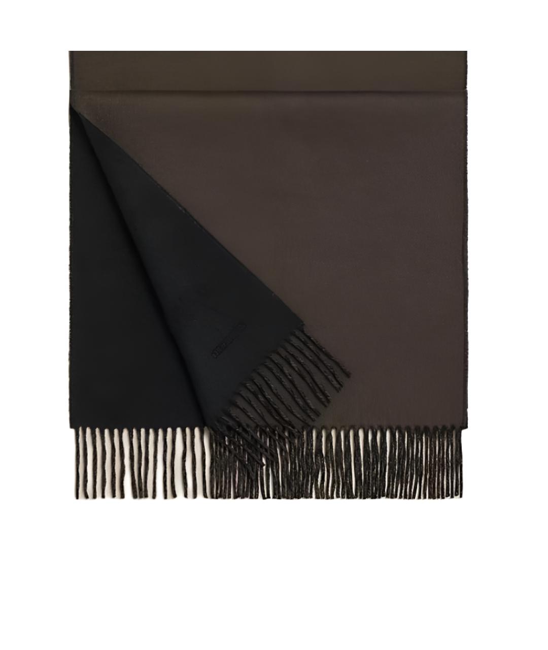 HERMES Коричневый шарф, фото 2