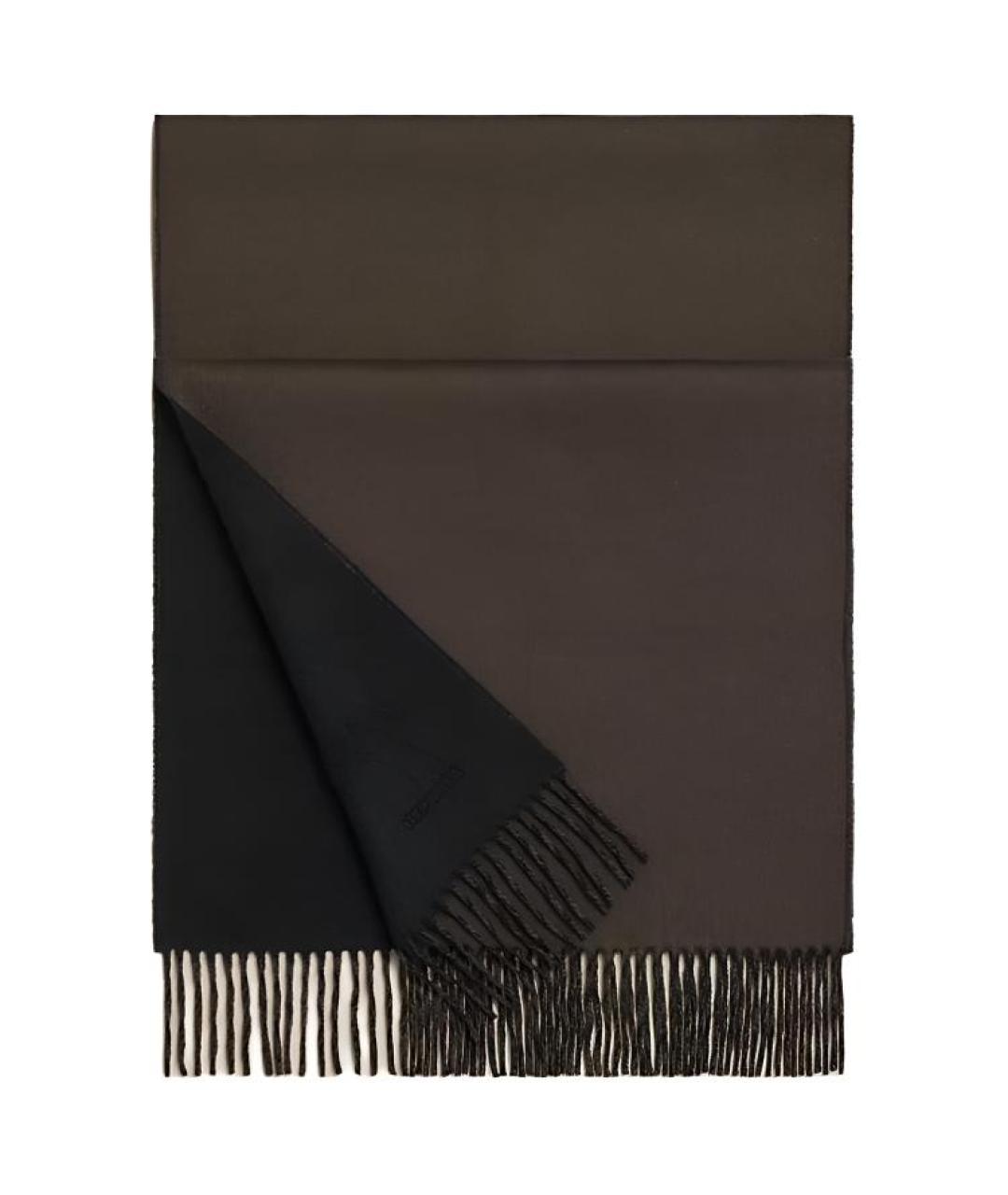 HERMES Коричневый шарф, фото 1