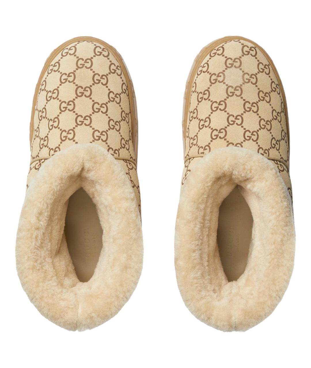 GUCCI Коричневые ботинки, фото 4