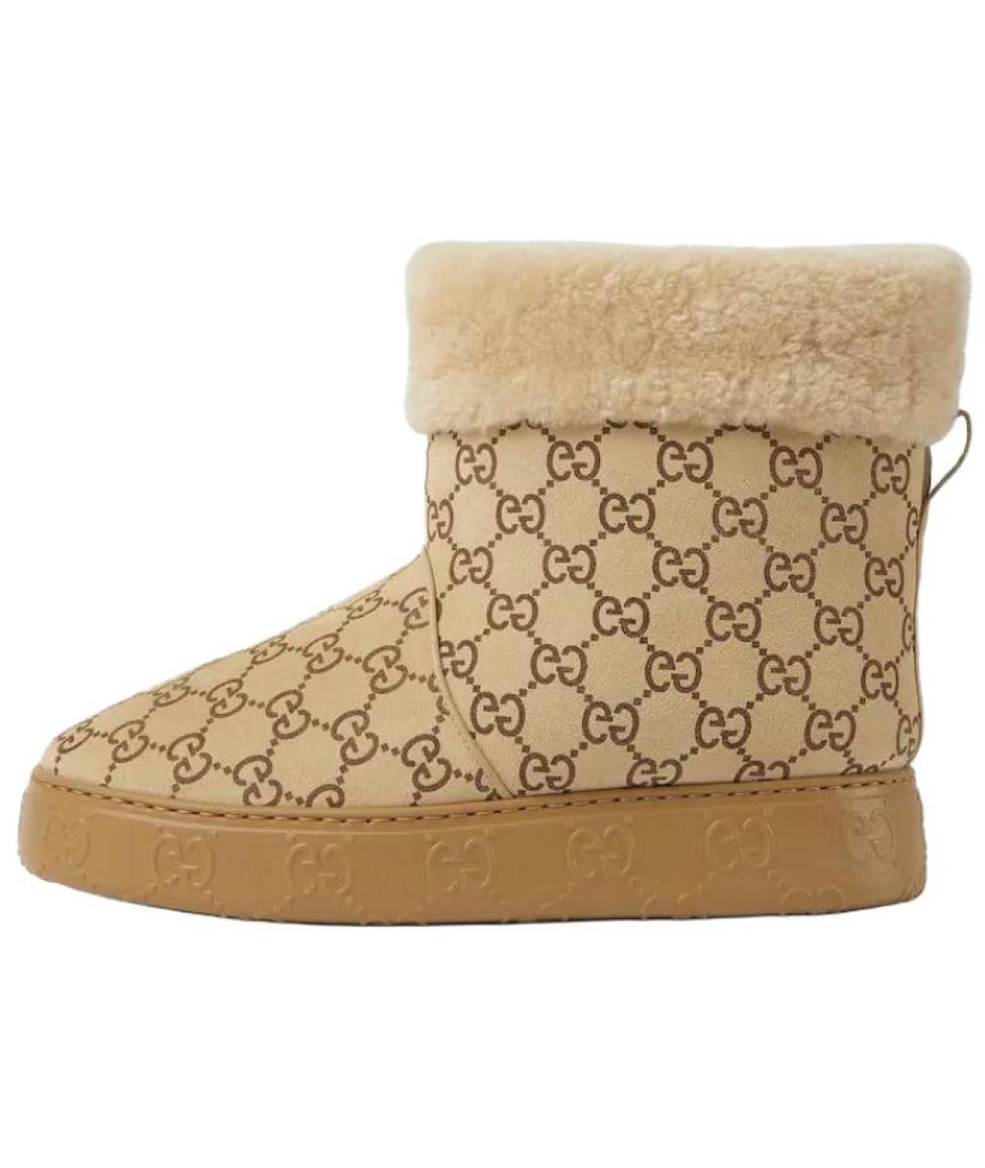 GUCCI Коричневые ботинки, фото 2