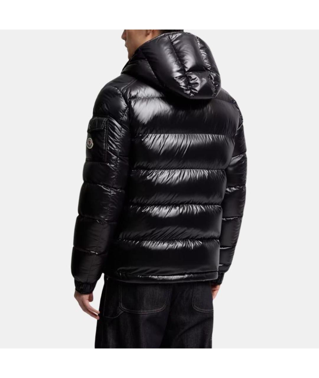 MONCLER Черный пуховик, фото 3