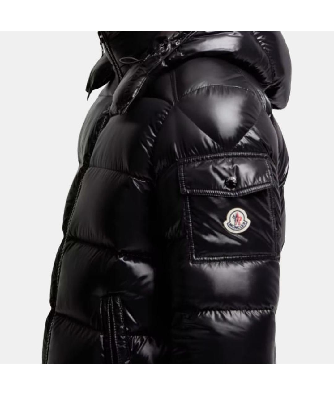 MONCLER Черный пуховик, фото 5