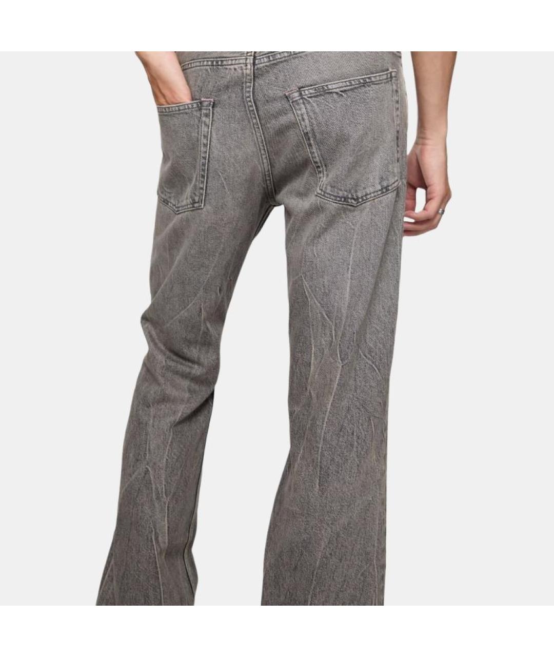 ACNE STUDIOS Серые прямые джинсы, фото 4