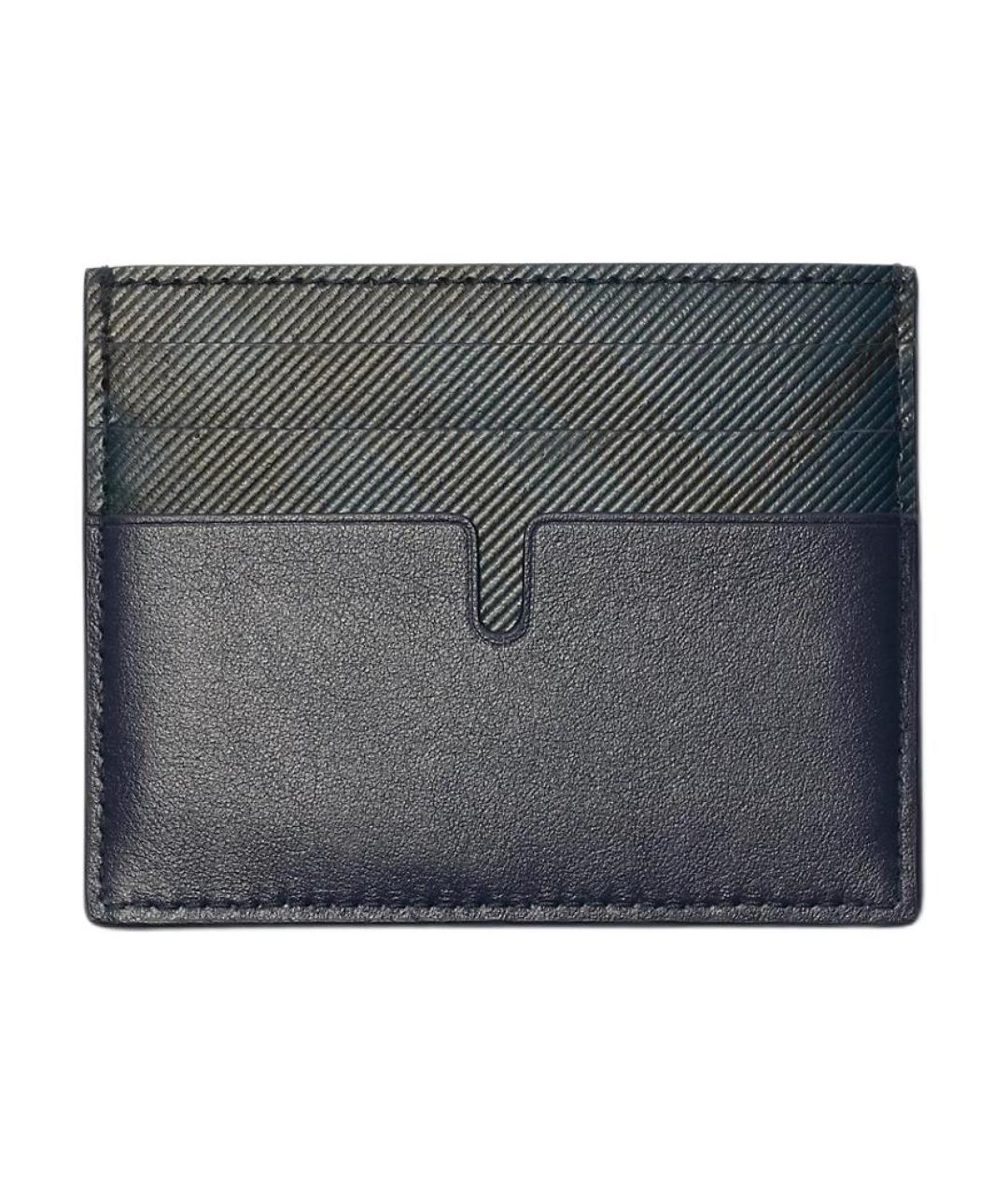 BURBERRY Темно-синий кожаный кардхолдер, фото 3