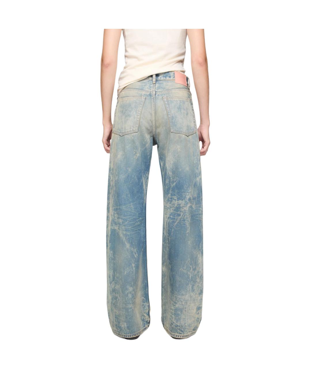ACNE STUDIOS Голубые хлопковые джинсы клеш, фото 4