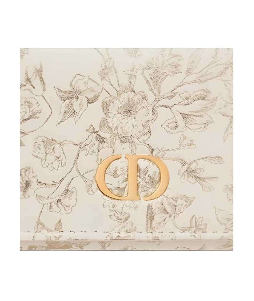 CHRISTIAN DIOR Бежевый кожаный кошелек, фото 5