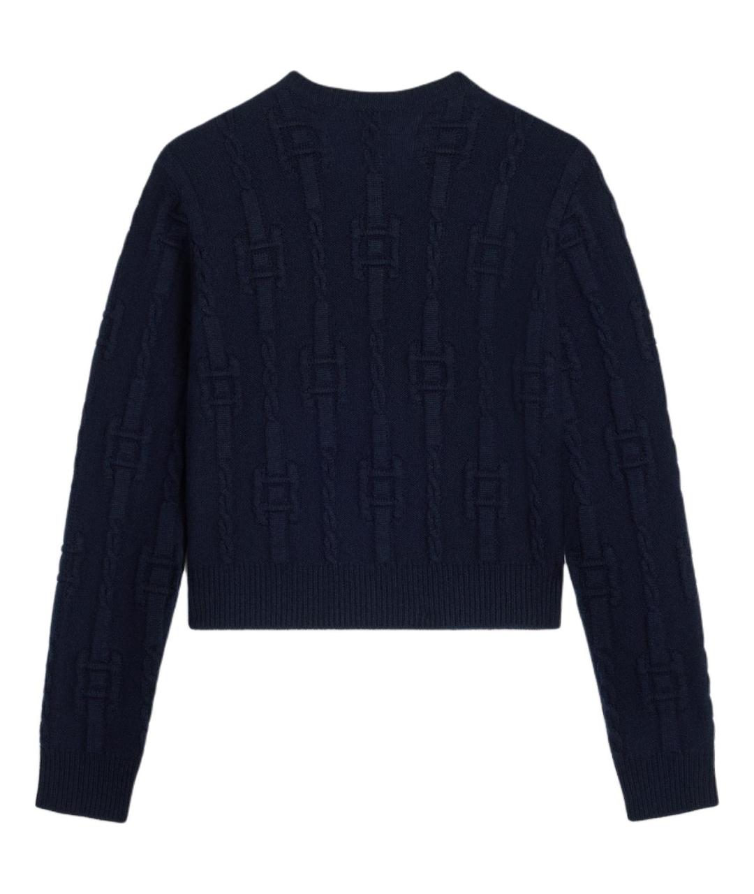 CELINE Темно-синий кашемировый джемпер / свитер, фото 2