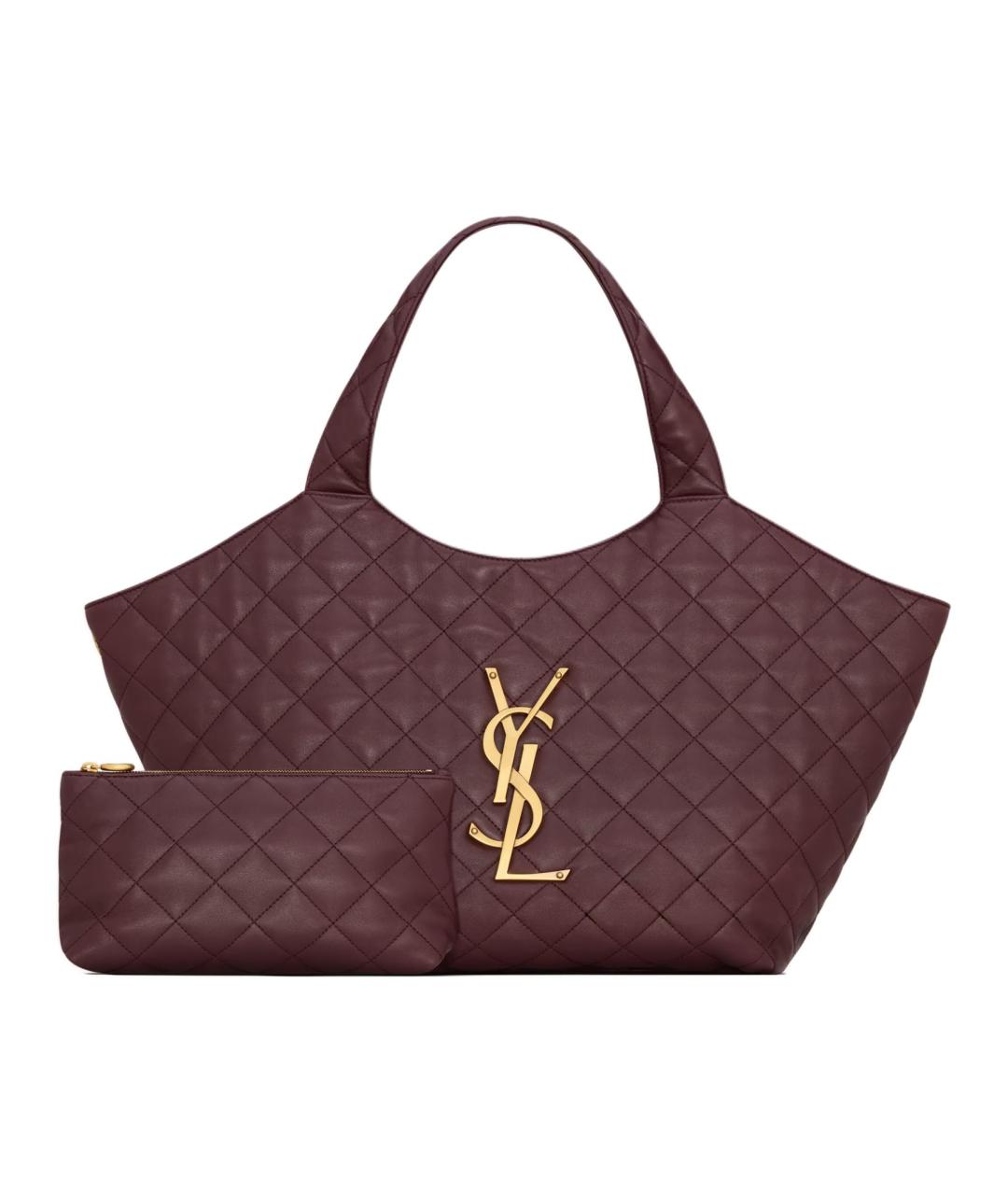 SAINT LAURENT Красная кожаная сумка через плечо, фото 3