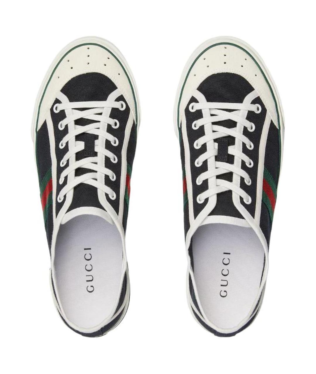 GUCCI Черные низкие кроссовки / кеды, фото 4