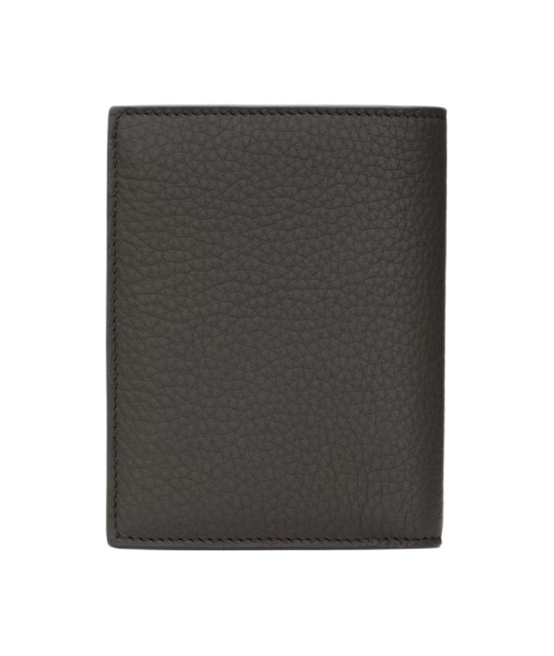 SAINT LAURENT Серый кожаный кошелек, фото 3